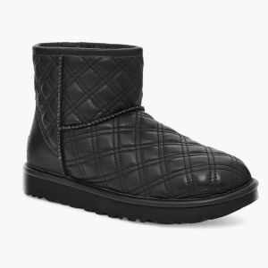 black quilted Ugg boots