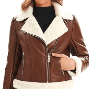 Diashiny Faux Shearling Fur Coat