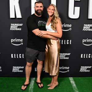 Kylie Kelce Says Christmas Is Delayed Daughters Will Watch Jason Kelce and the Eagles Play Football