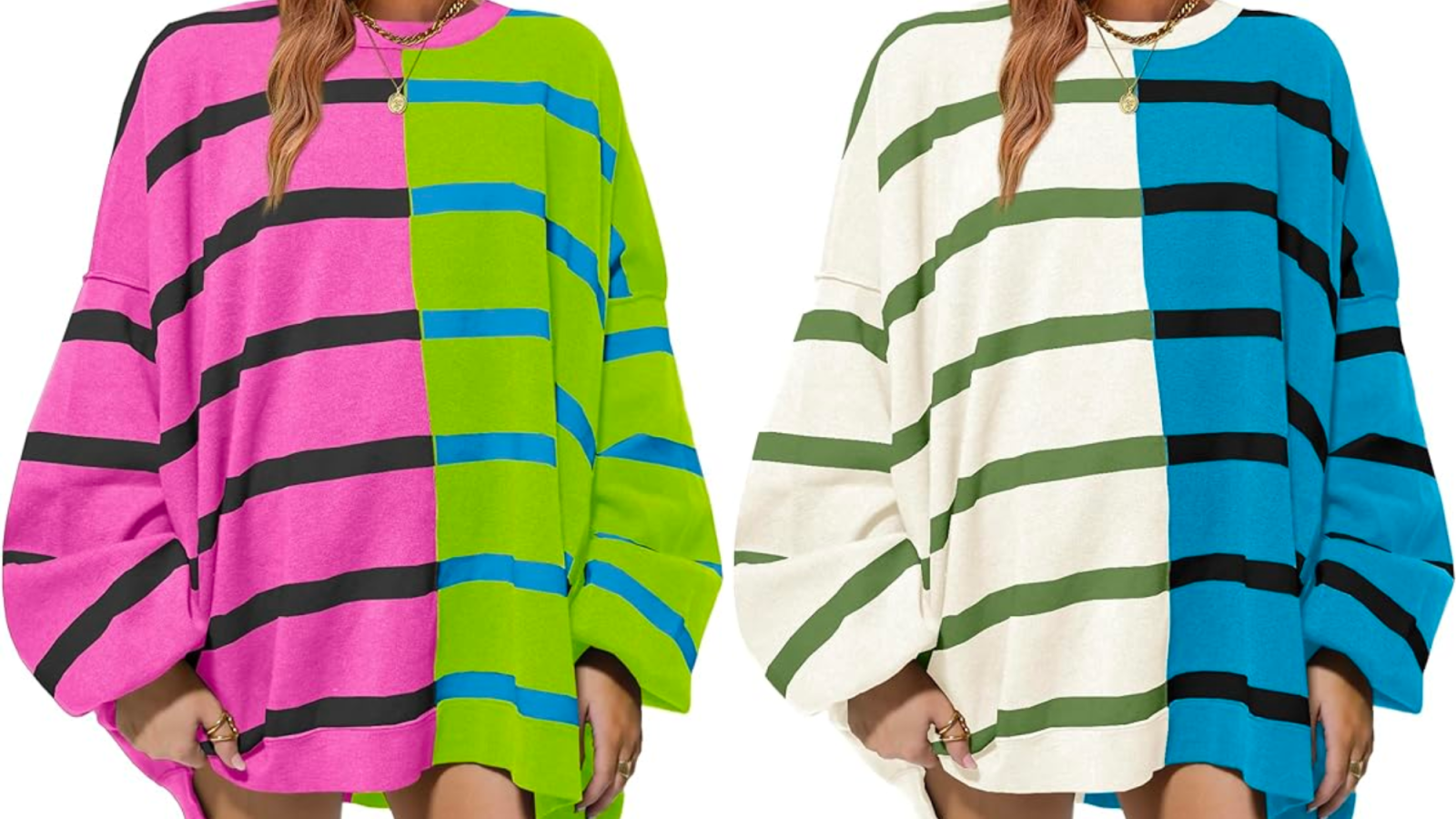Fisoew Striped Pullover Sweater