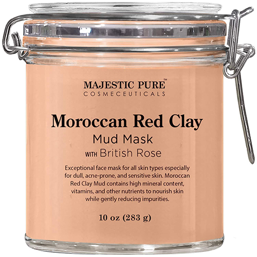 Majestic Pure Cosmeceuticals Moroccan Red Clay Mud Mask