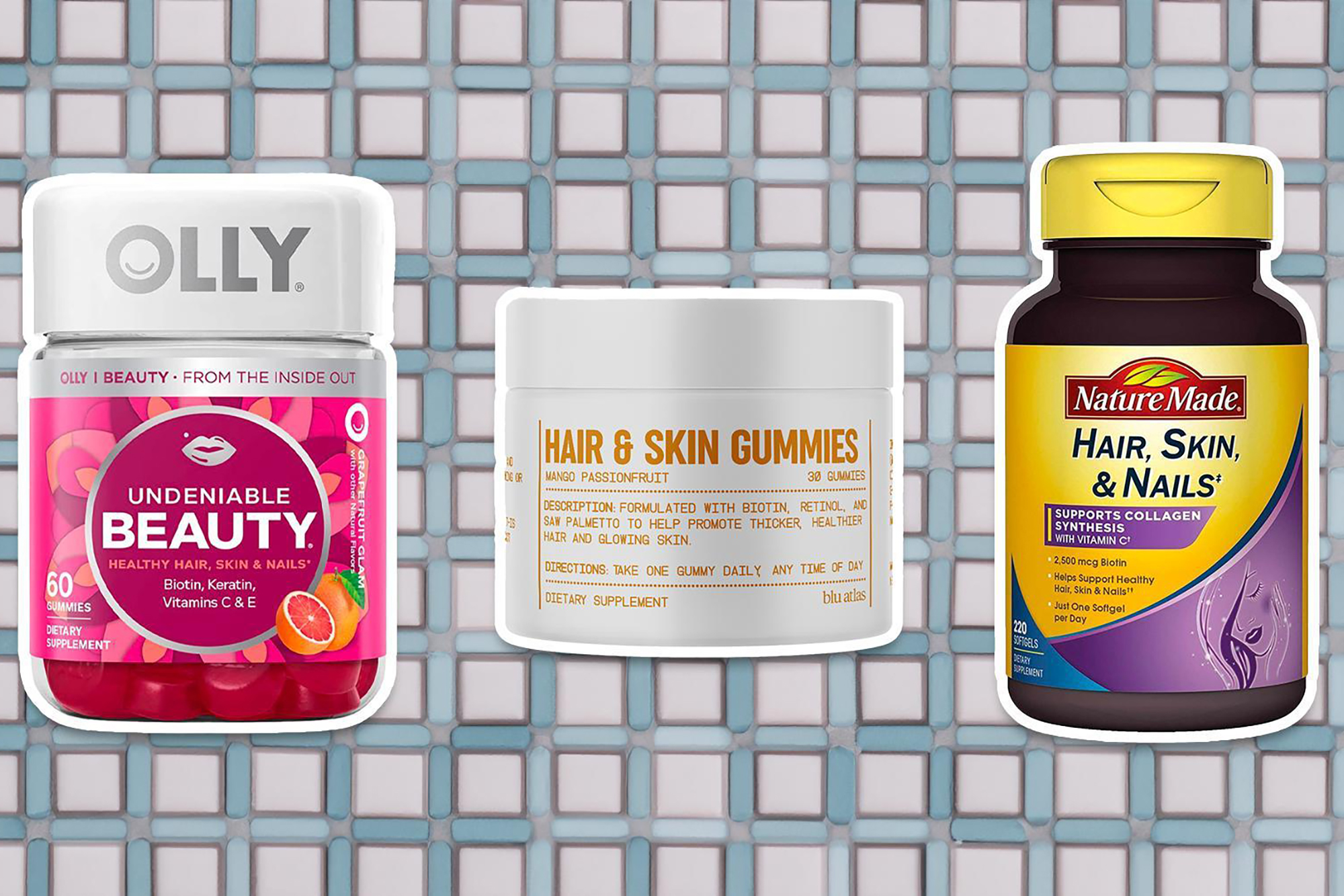 OLLY UNDENIABLE BEAUTY for HAIR SKIN NAILS 60 Gummies Multivitamin VITAMIN  C E | eBay