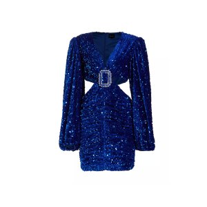 Line and dot sequin dress