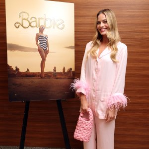 Margot Robbie at a 'Barbie' screening at Linwood Dunn Theater at the Pickford Center for Motion Study on November 18, 2023.