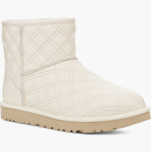 off-white quilted Ugg boots