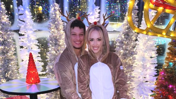Patrick Mahomes and Wife Brittany Twin in Reindeer Onesies at 'Jolly' Holiday Bash
