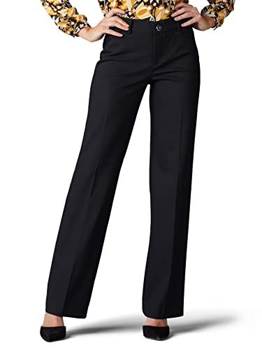 Lee Women's Ultra Lux Comfort with Flex Motion Trouser Pant Black 12 Short