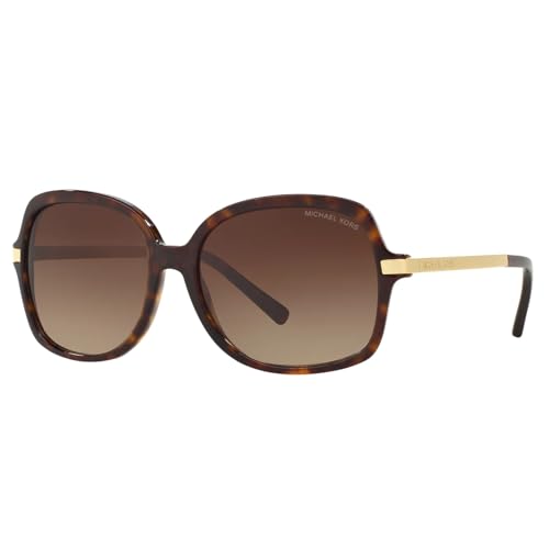 Michael Kors Adrianna II MK2024 Women's Sunglasses, Gold (Dk Tortoise/Gold/Brown Gradient), 57