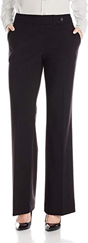 Calvin Klein Straight-Leg Classic Business Casual Pants for Women, Black, 6