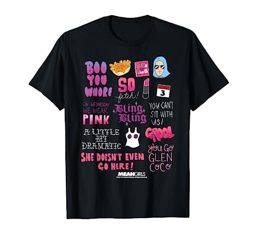 Mean Girls Pink Boo You Fetch Quotes Graphic T-Shirt T-Shirt