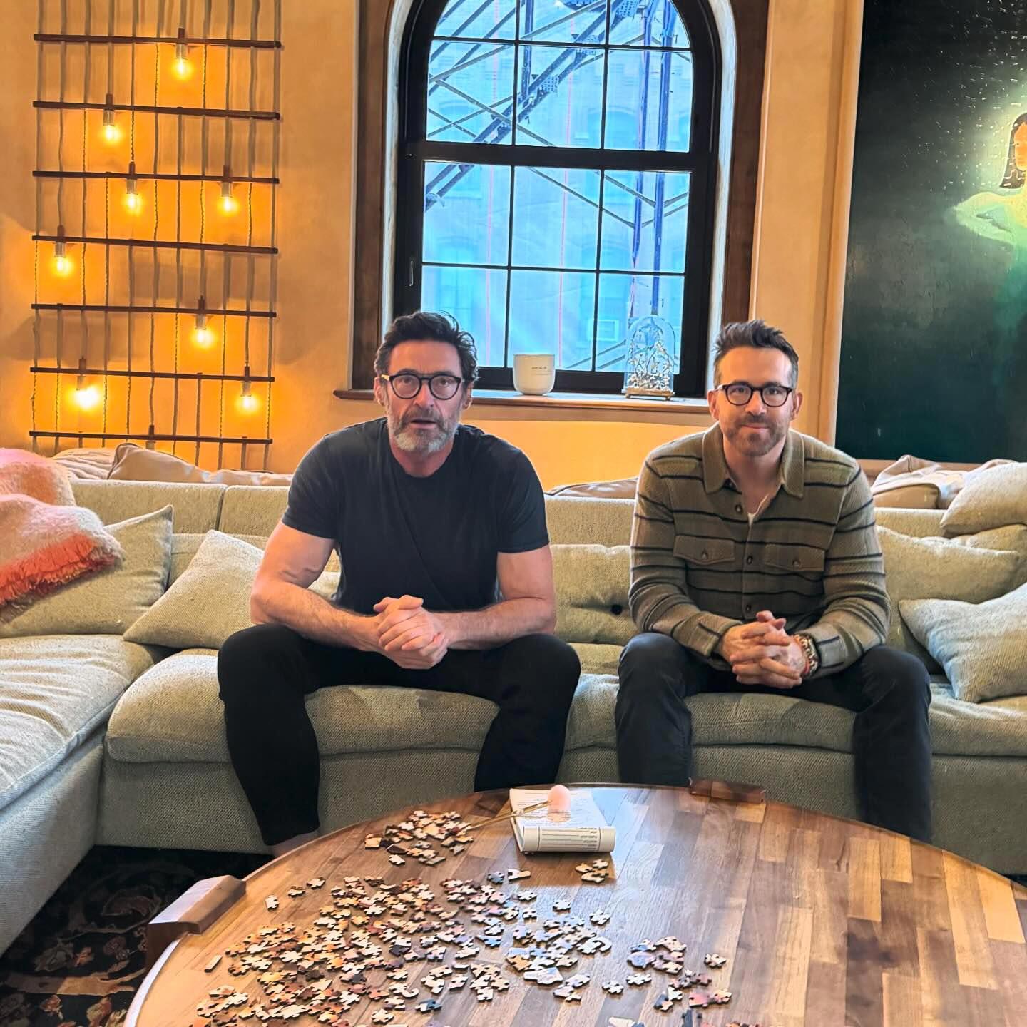 Ryan Reynolds Shares Rare Glimpse at NYC Pad While Hanging With Hugh Jackman