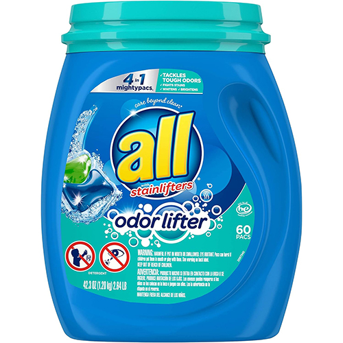All Mighty Pacs Laundry Detergent, Odor Lifter