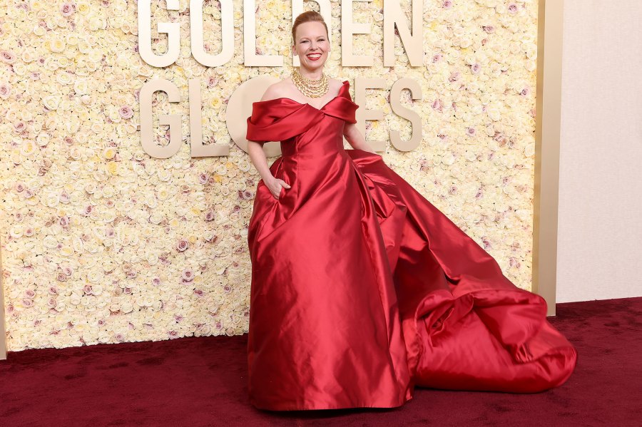 Alma Pöysti Red Carpet Arrival Golden Globes 2024