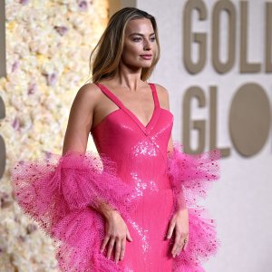 Margot Robbie attends the 81st Annual Golden Globe Awards at the Beverly Hilton on January 7, 2024 in Beverly Hills, California. (Photo by Lionel Hahn/Getty Images)