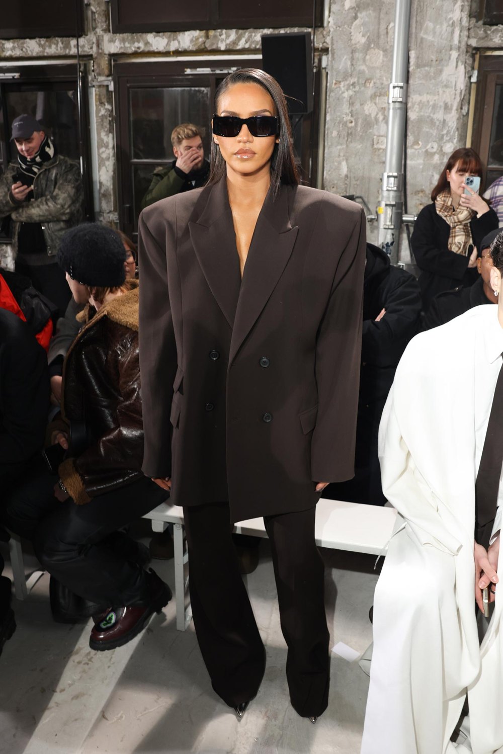Cassie Is a Must-See at Paris Fashion Week in Oversized Suit