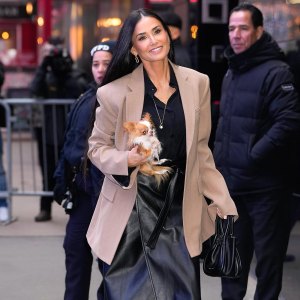 Demi Moore Continues Her Streak of Chic Monochromatic Winter Outfits in New York City