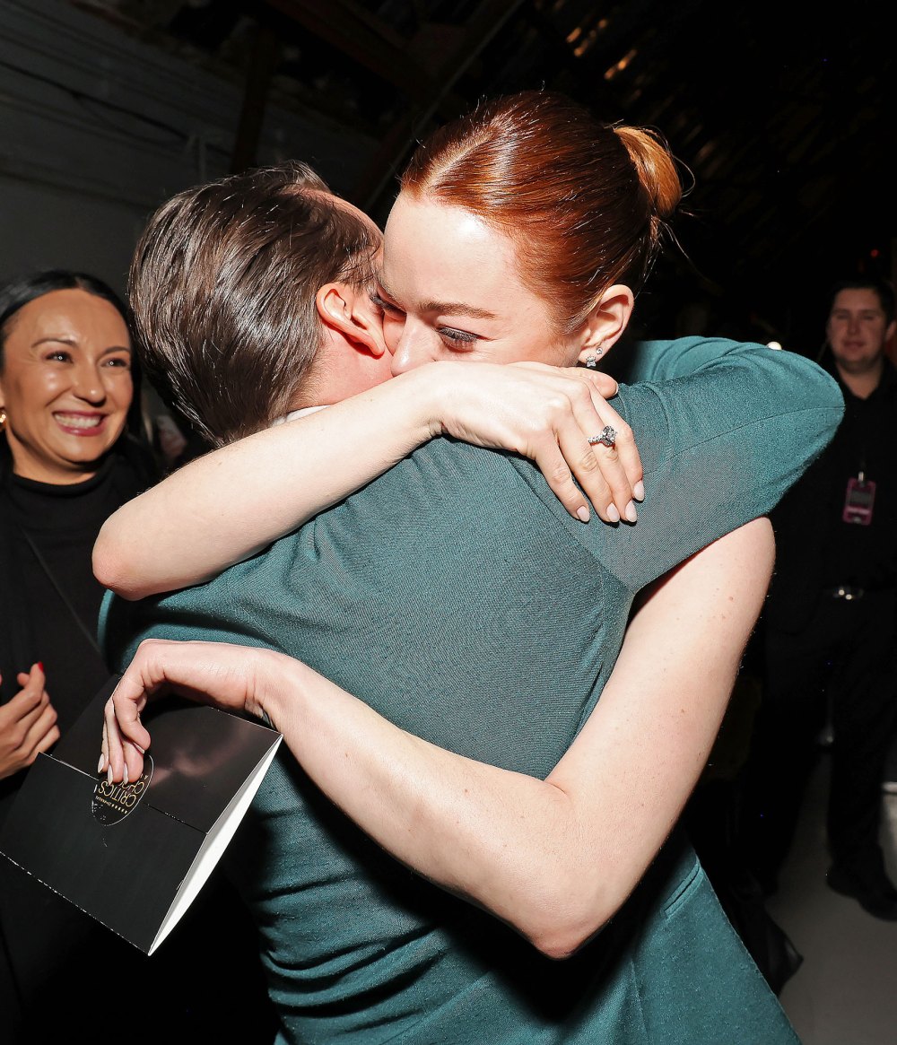 Exes Emma Stone and Kieran Culkin Embrace While Celebrating 2024 Critics Choice Awards Wins