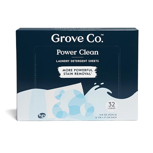 Grove Co. Laundry Detergent Sheets, Power Clean