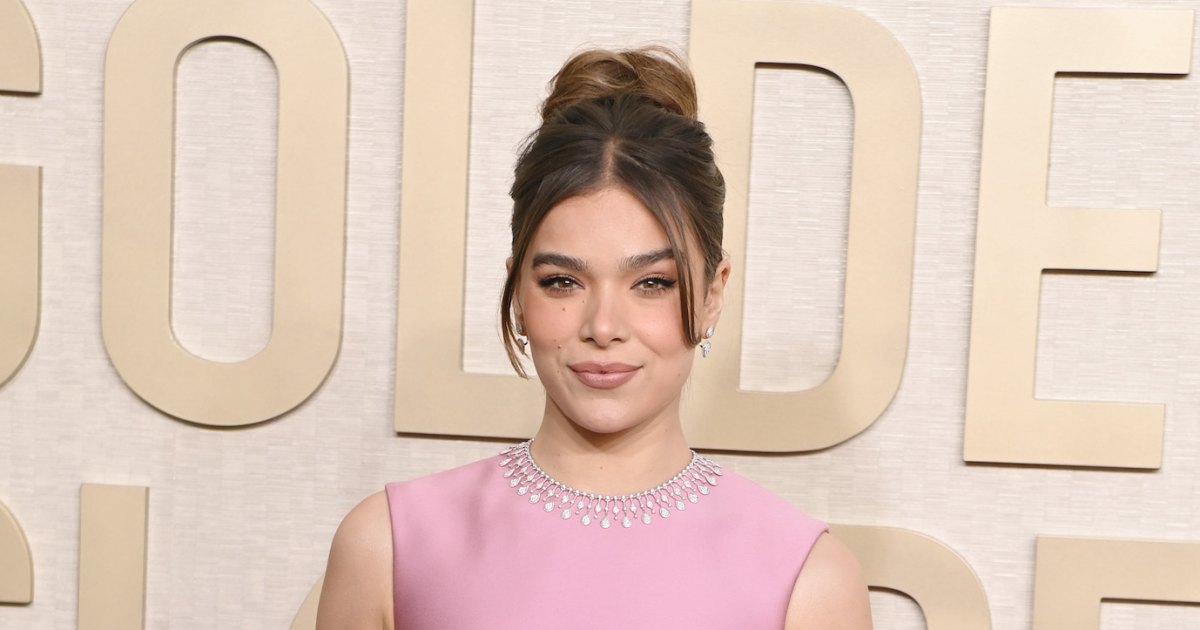 hailee steinfeld golden globes 2024 dress Hailee Steinfeld Is Pretty in a Pink Prada Dress at the 2024 Golden Globes