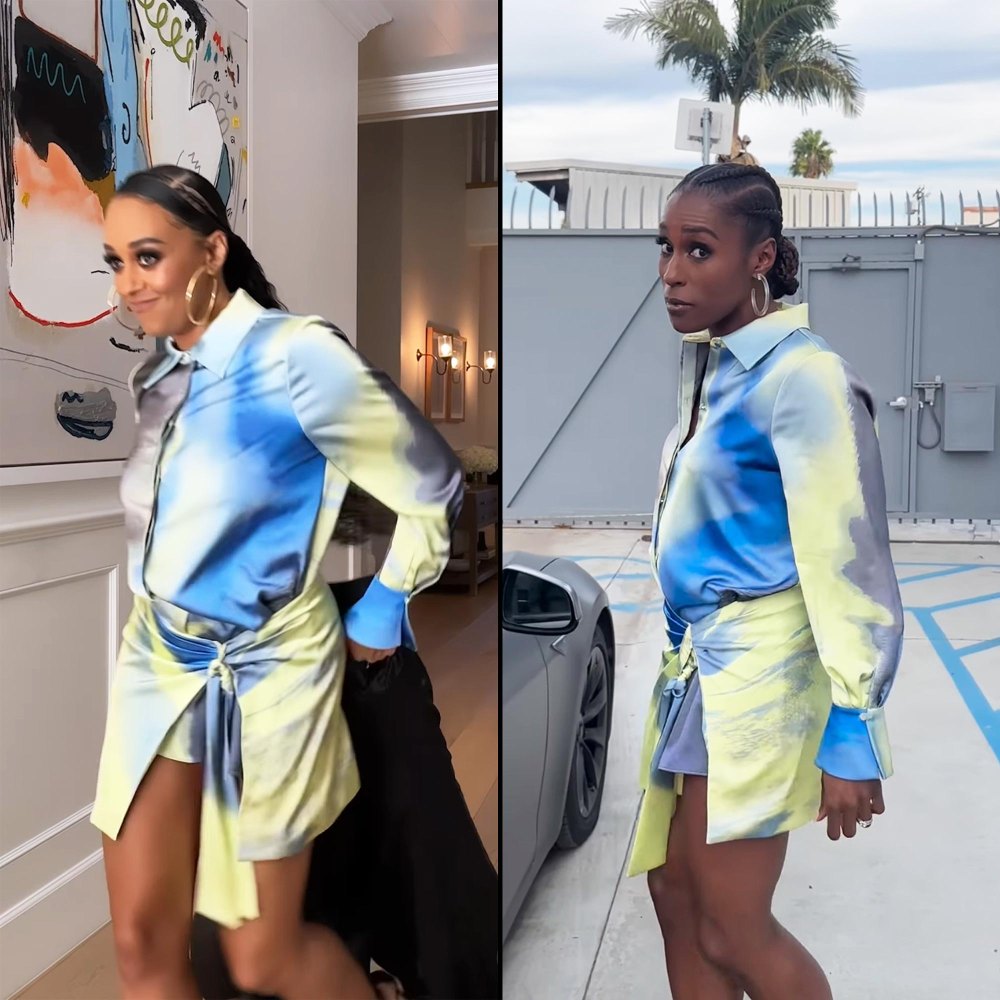 Issa Rae and Tia Mowry Wear the Same Dress in Hilarious Meme Videos