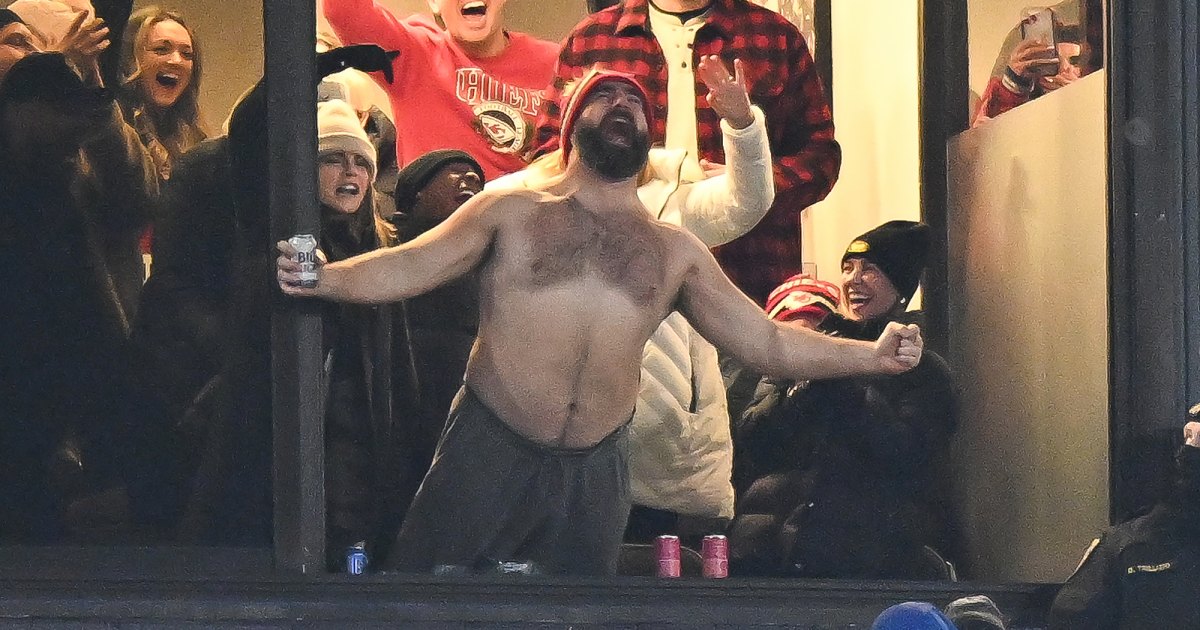 Jason Kelce Explains Why He Was Shirtless at Chiefs vs. Bills Game