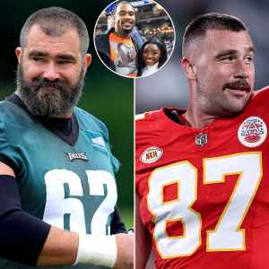 Jason and Travis Kelce Call Simone Biles Husband Jonathan Owens Her Boyfriend Joke About Romance