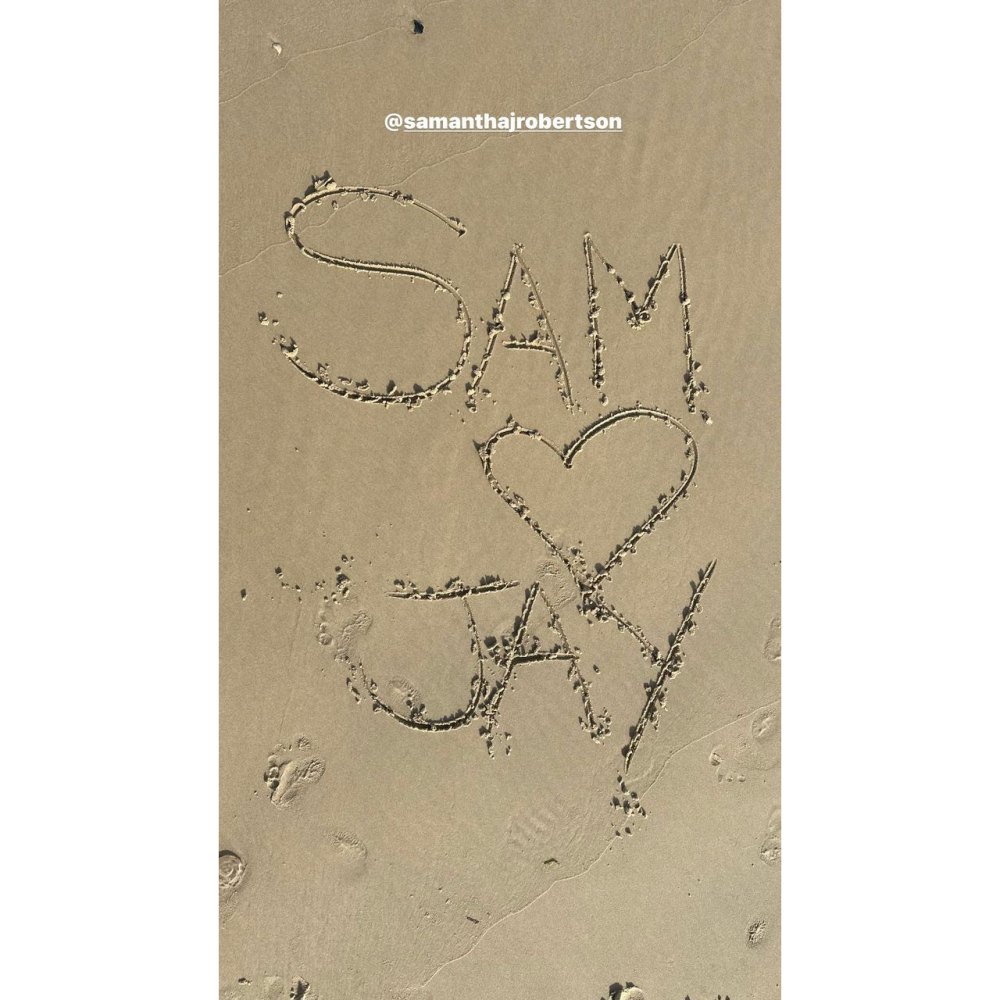Jay Cutler Shares Sweet Message in Sand to GF Samantha Robertson