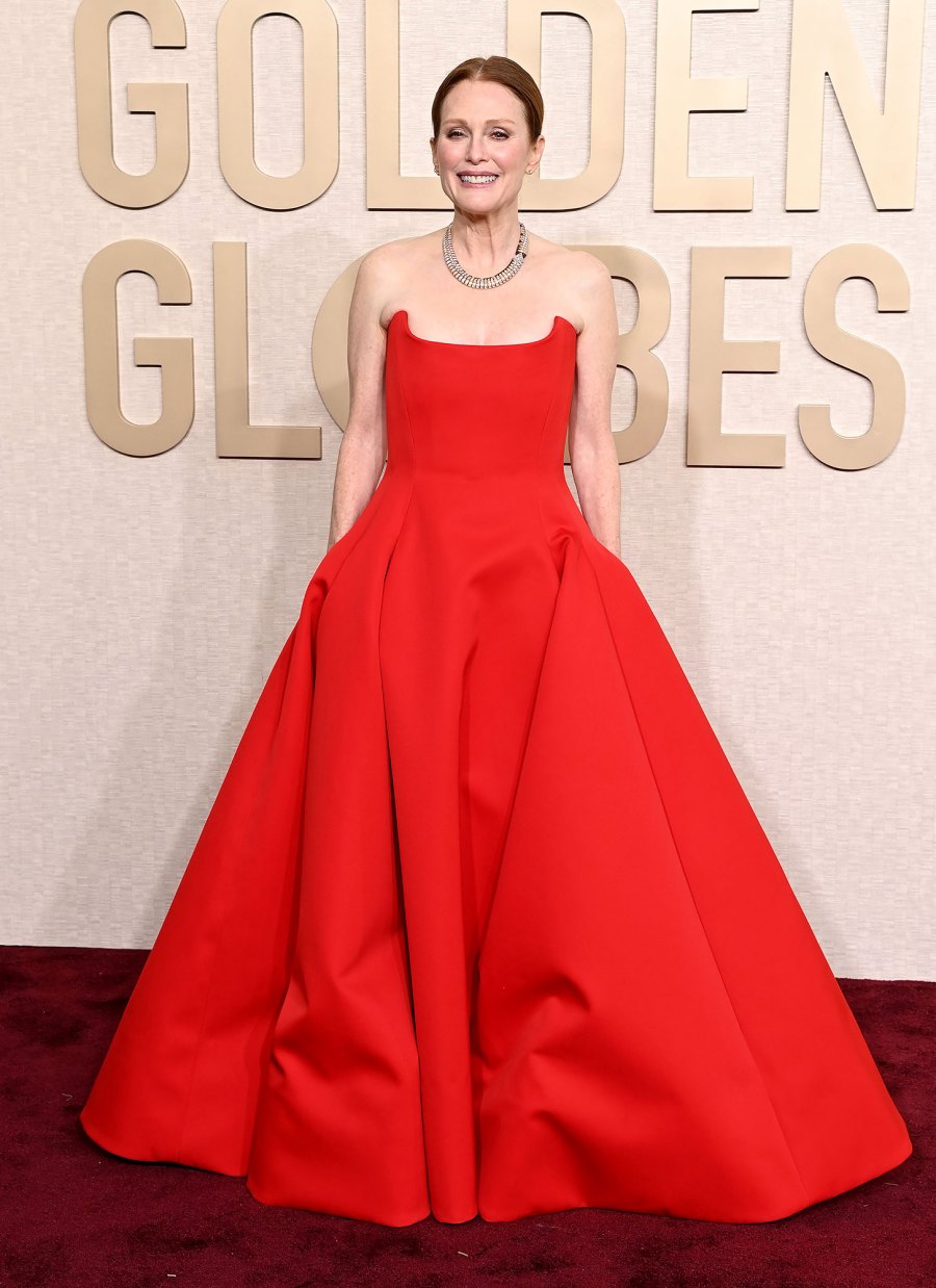 Julianne Moore Red Carpet Arrival Golden Globes 2024