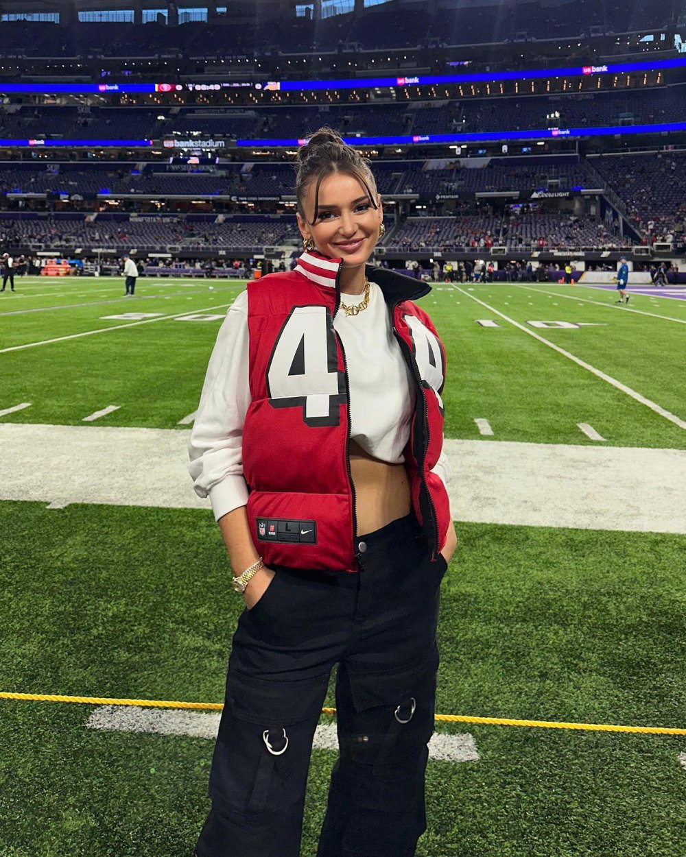 Kristin Juszczyk Reveals Secret Message Embroidered in Her Sleeve at 49ers Game