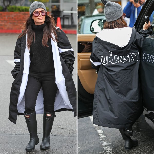 Kyle Richards Wears 'Umansky' Jacket During Rainy L.A. Outing | Us Weekly