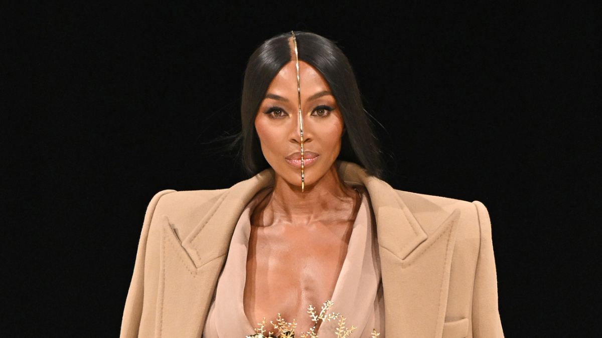 naomi campbell gold dress Naomi Campbell Throws 53rd Birthday Party in Cannes