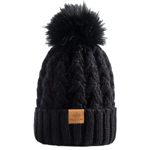 PAGE ONE Womens Winter Ribbed Beanie
