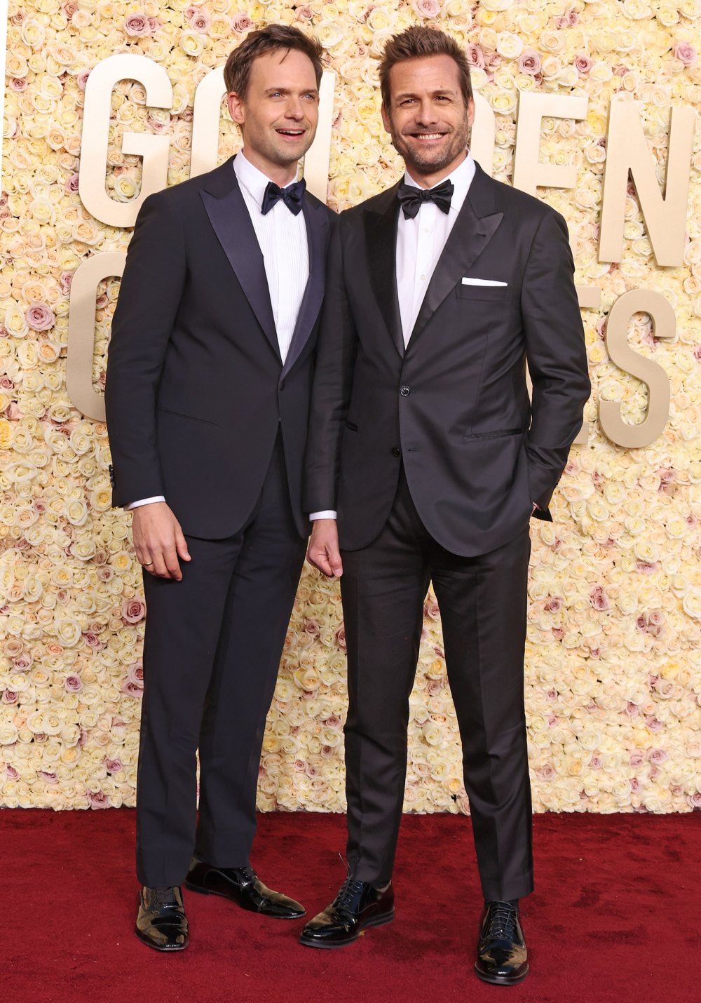 Patrick J. Adams and Gabriel Macht Reunite at 2024 Golden Globes | Us Weekly