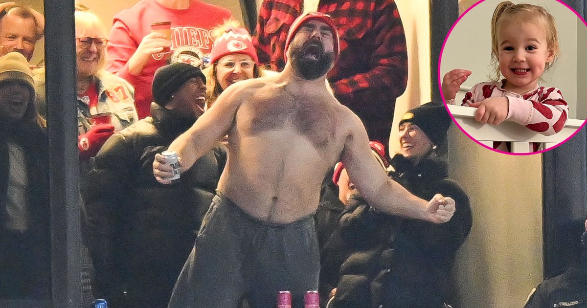 Jason Kelce Shares Daughter's Reaction to Him Shirtless at Chiefs Game