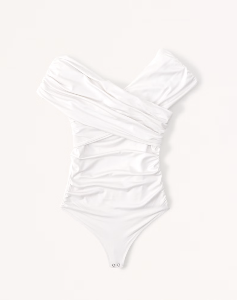 Abercrombie and Fitch Sleek Seamless Ruched Wrap Bodysuit