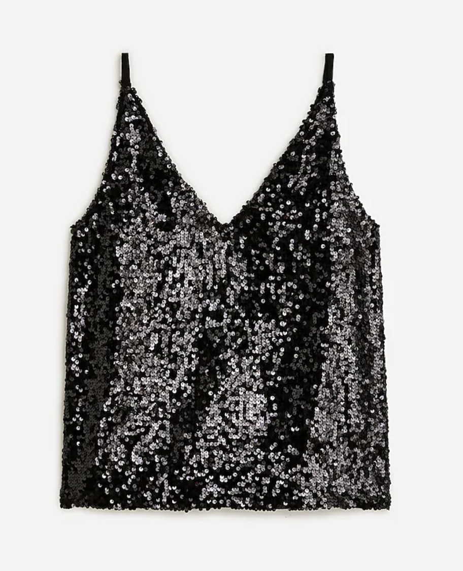 J.Crew Collection Carrie V-neck camisole in sequin