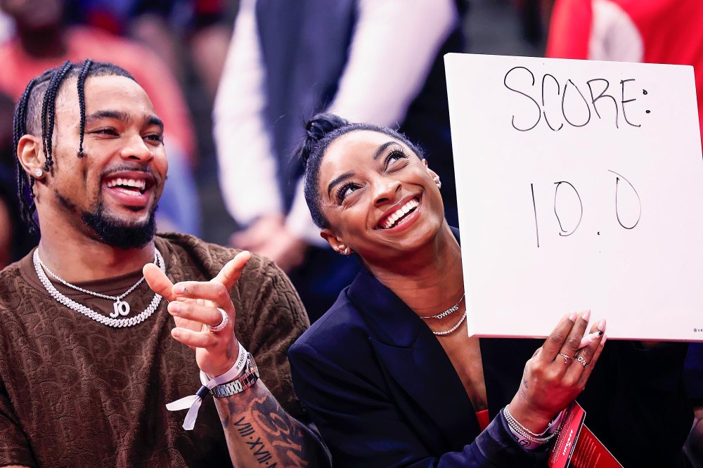 Simone Biles and Husband Jonathan Owens Cozy up Courtside During Lakers Game Date Night