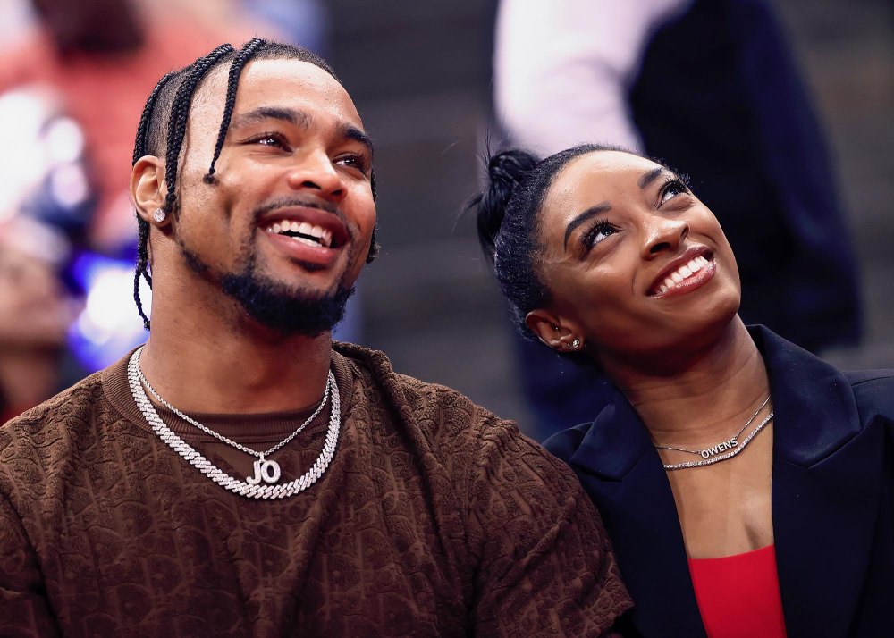 Simone Biles and Husband Jonathan Owens Cozy up Courtside During Lakers Game Date Night