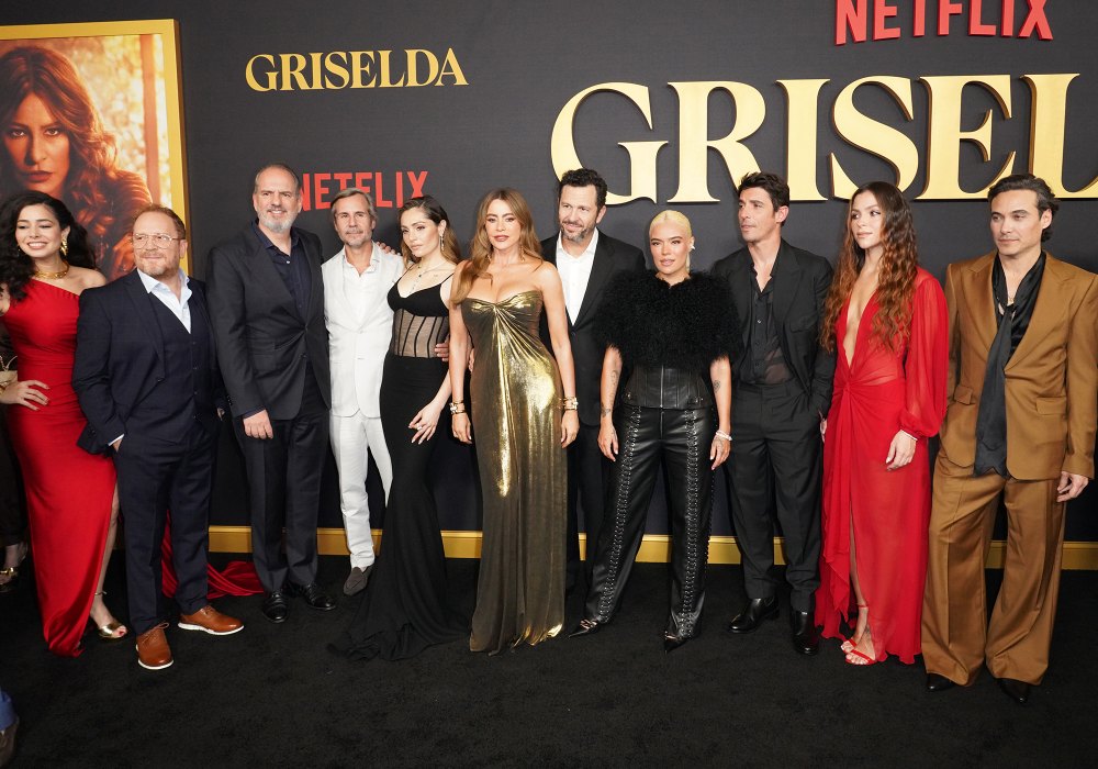 Sofia Vergara Dons Strapless Gold Gown to the Griselda Premiere in Miami