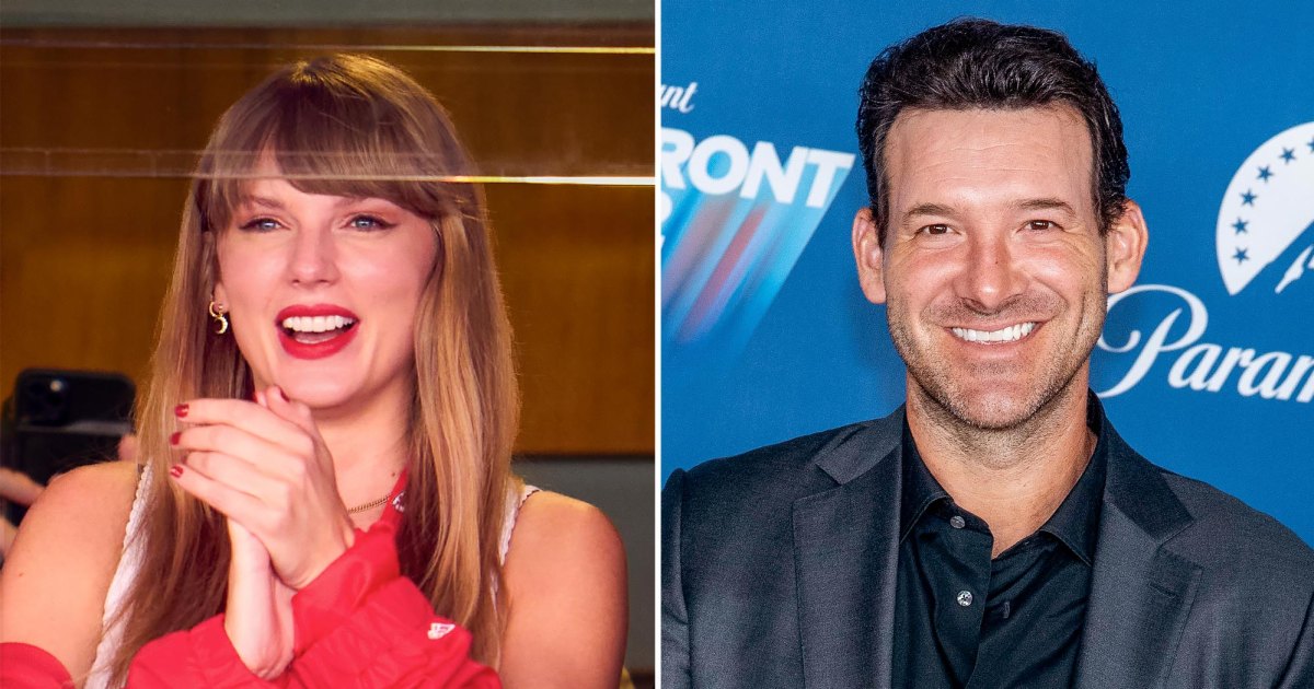 Taylor Swift Seemingly Compliments Tony Romo in Field Footage at Kansas City Chiefs Game1