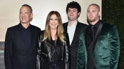 Tom Hanks and Rita Wilson Have 'Fun' Family Night With Sons Chet and Truman on Red Carpet