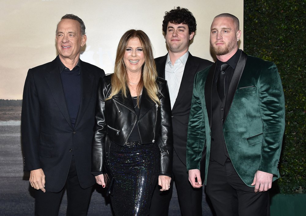 Tom Hanks and Rita Wilson Have 'Fun' Family Night With Sons Chet and Truman on Red Carpet