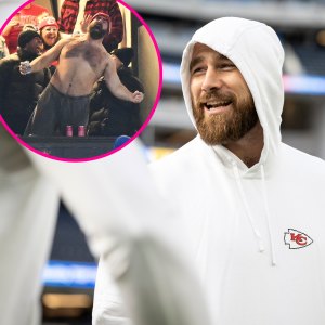 Travis Kelce Reacted to Jason Kelce Viral Shirtless Window Jump