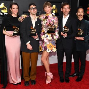 63rd Annual GRAMMY Awards – Media Room, Laura Sisk and Taylor Swift