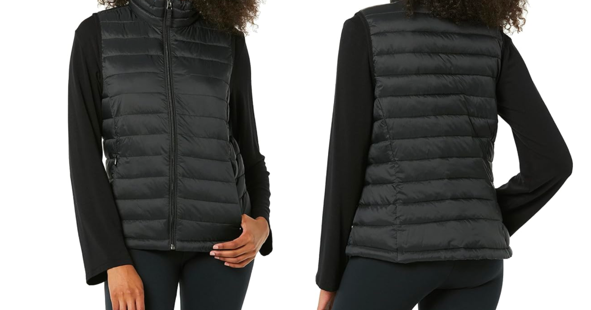 amazon essentials lightweight packable puffer vest