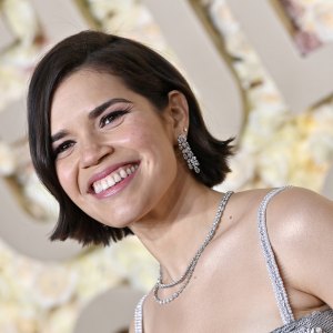 America Ferrera at the Golden Globe Awards at The Beverly Hilton on January 7, 2024.