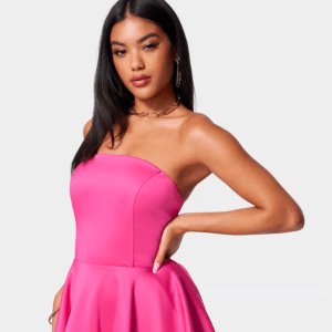 Bebe Cupcake Flare Mini Dress