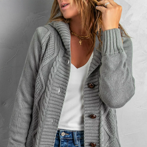 Eytino Hooded Cardigan Sweater