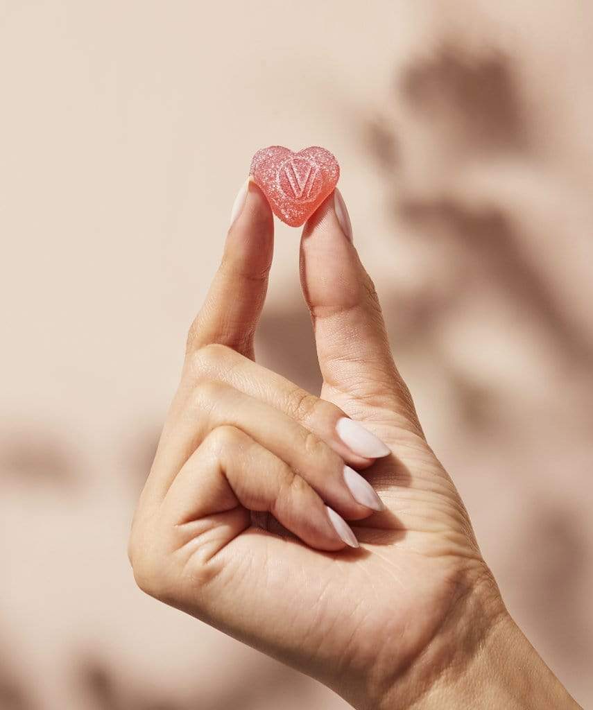 heart-shaped gummies