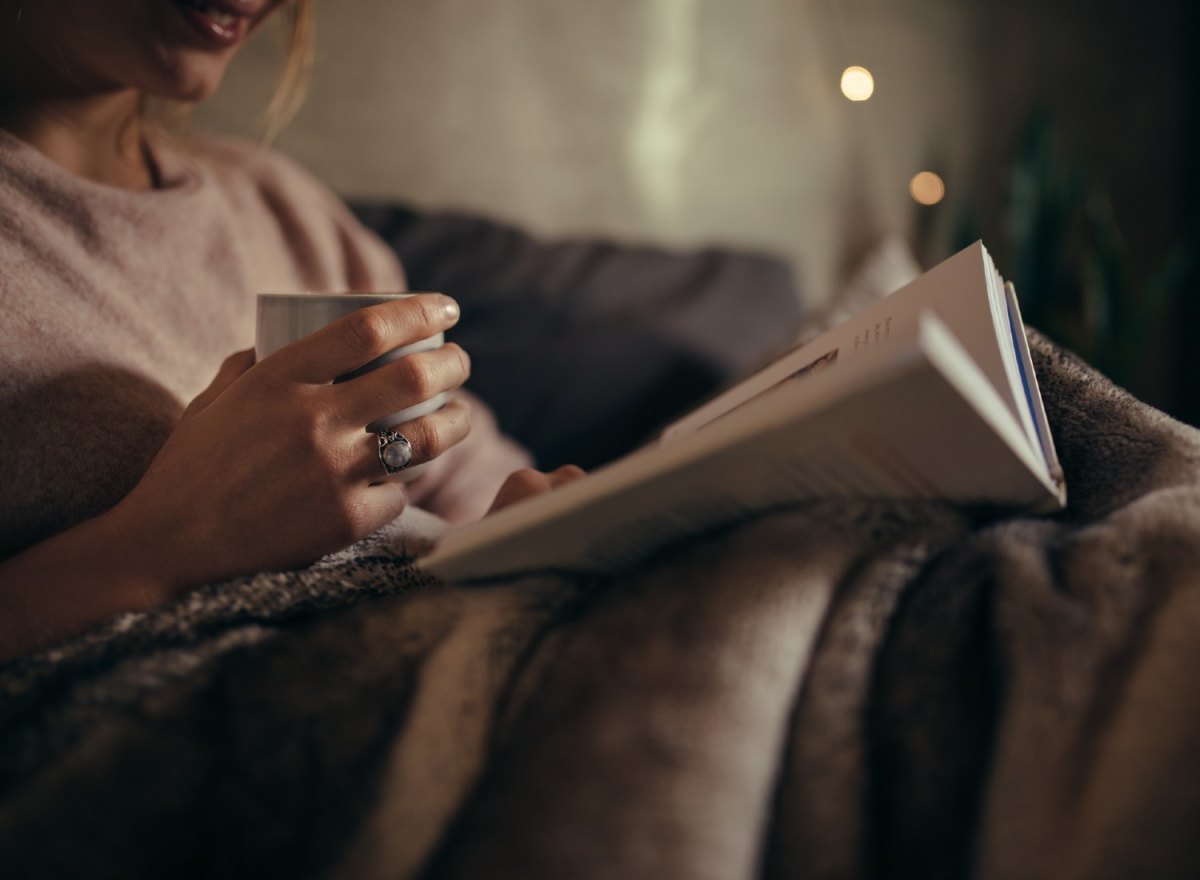 Woman reading a book
